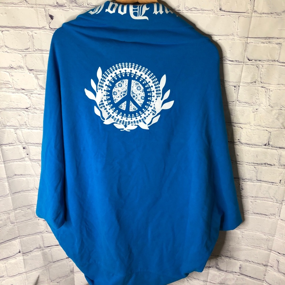 Juicy Couture Womens Down Dog Couture Blue Yoga Open Front Shrug Size XS - Picture 3 of 6